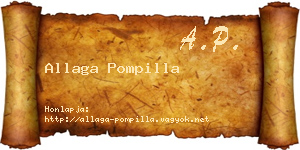 Allaga Pompilla névjegykártya